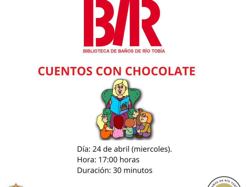 Actividad el 24 con motivo del Día del Libro en la biblioteca “Cuentos con Chocolate”